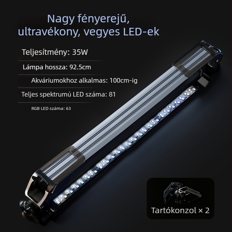 Chelang akvárium LED világítás, vízálló, merülő, teljes spektrumú növényvilágítás, dekoratív fénycső
