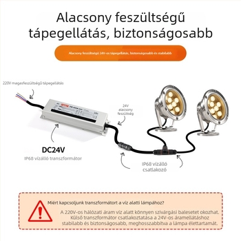 Víz alatti LED világítás medencékhez és vízi elemekhez, rozsdamentes acél ház, 6–10W, City of Light LED-chip
