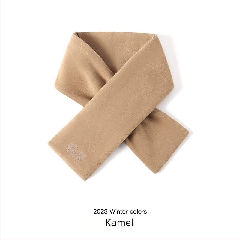 Férfi téli bársony sál fleece béléssel, önmelegítő, szélvédett, retro stílus