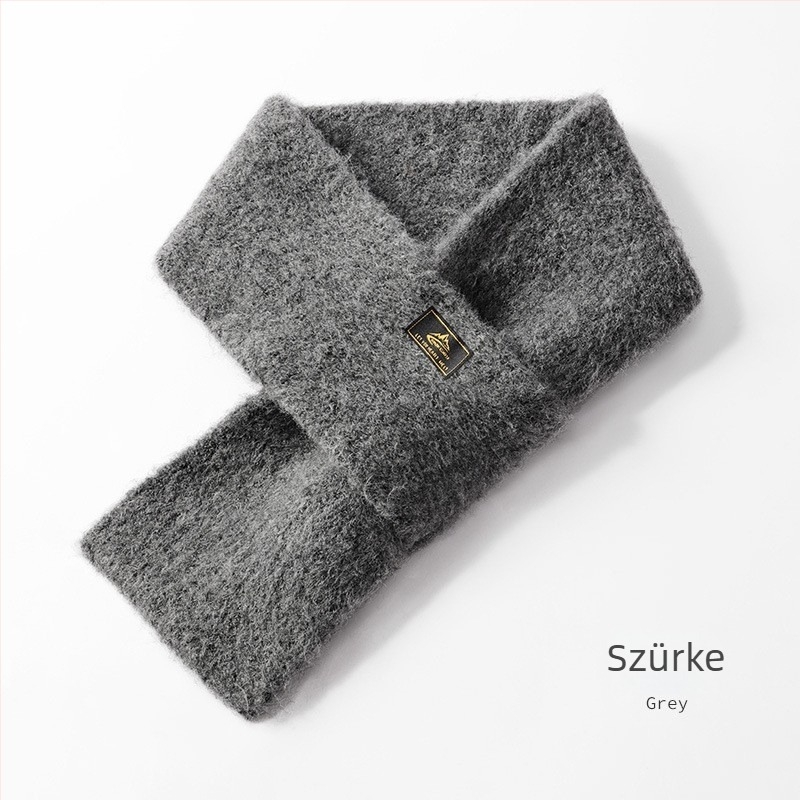 Férfi téli bársony sál fleece béléssel, önmelegítő, szélvédett, retro stílus
