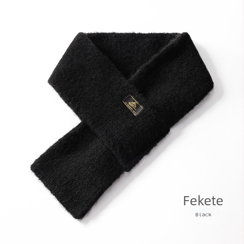 Férfi téli bársony sál fleece béléssel, önmelegítő, szélvédett, retro stílus