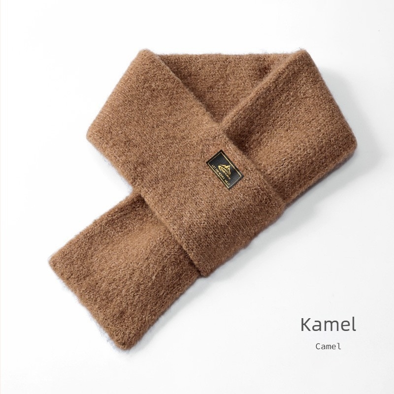 Férfi téli bársony sál fleece béléssel, önmelegítő, szélvédett, retro stílus