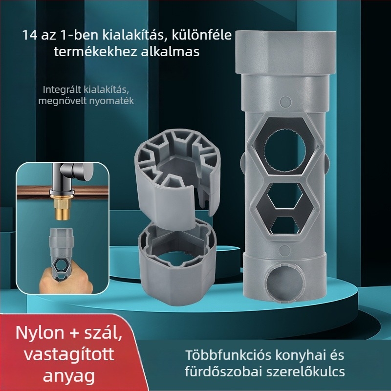 Csaptele aerátor szűrő, multifunkcionális szétszerelő kulcs konyhához és fürdőszobához