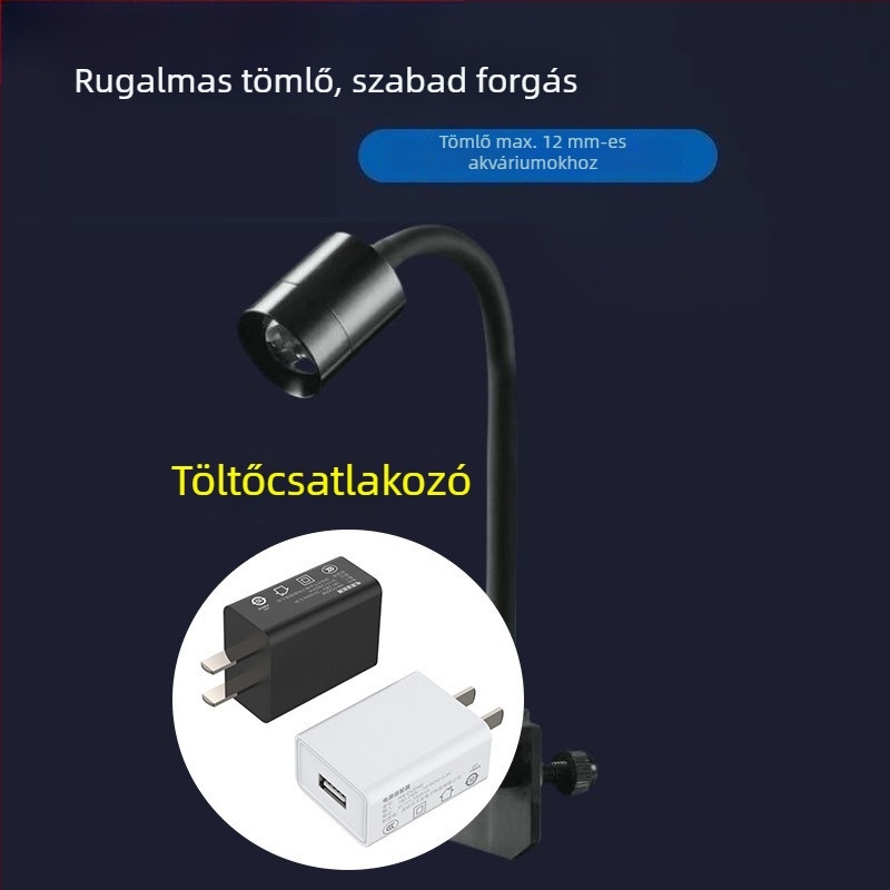 Színváltós mini akváriumi spotlámpa három időzítővel, Dél-Amerikai biotóphoz
