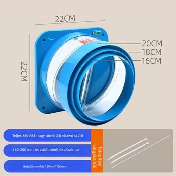 Kettős záródású visszacsapó szelep univerzális konyhai szagelszívóhoz — levegő kimenet, kivezetőcső, modern minimalist stílus