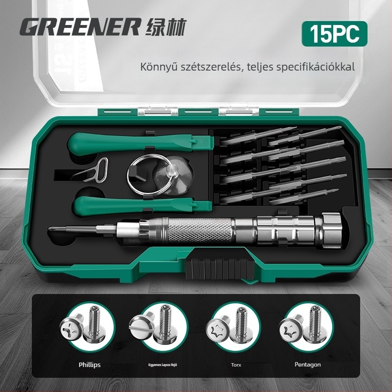 Precíziós csavarhúzó készlet mobiltelefonokhoz, számítógépekhez és notebookokhoz — professzionális javítási és szétszerelési eszközök, por eltávolítása