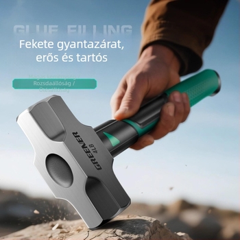 Karmás kalapács, speciális acél, integrált kialakítás fához és beütéséhez szögek