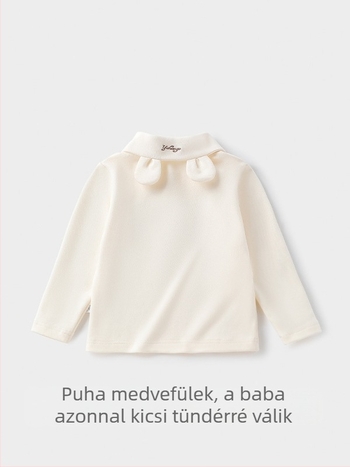 Gyermekek hosszú ujjú pulóver, 95% pamut, uniszex, 3–8 éveseknek, egész éves viselet