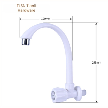 Konyhai csaptele, műanyag, falba épített kivitel, kerámia szeleppel, 16 mm bemenet/kimenet, 0–80°C