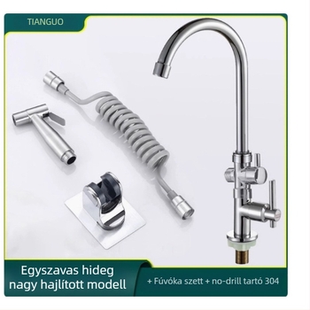 Konyhai mosogatócsaptelep – réztest, kerámiás szelepsapka, elektroplakkal bevont felület, emelhető nyitás, modell LX-88998