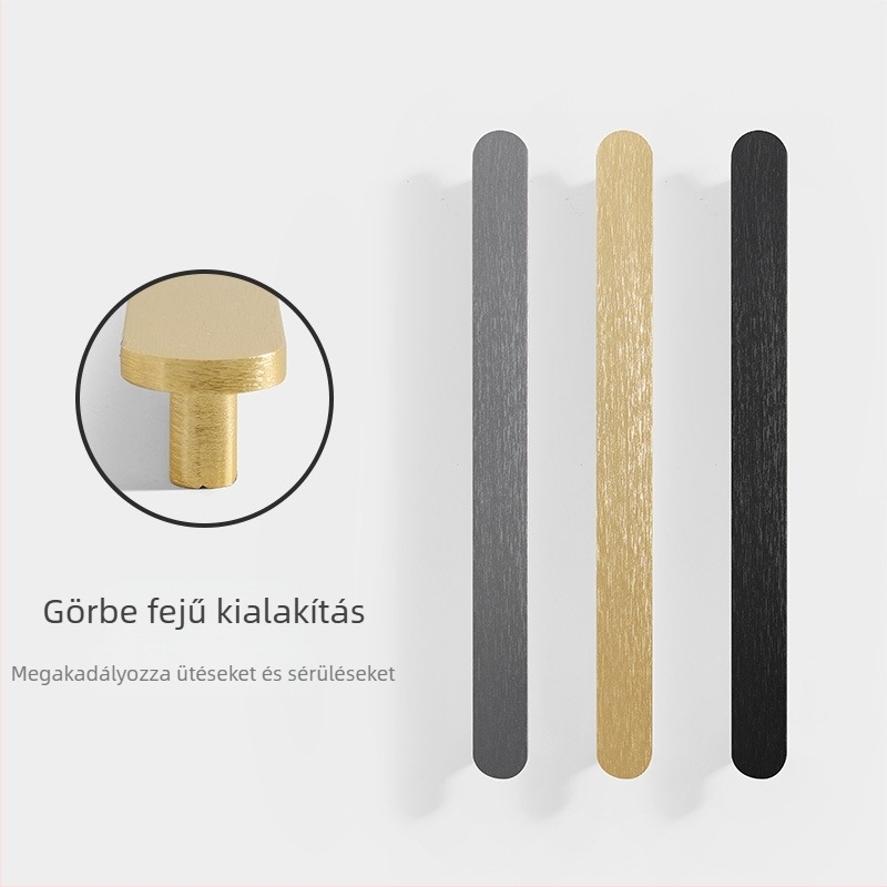 Gardrob fogantyú - alumínium ötvözet, öntvény, modern minimalist stílus, modell 8812