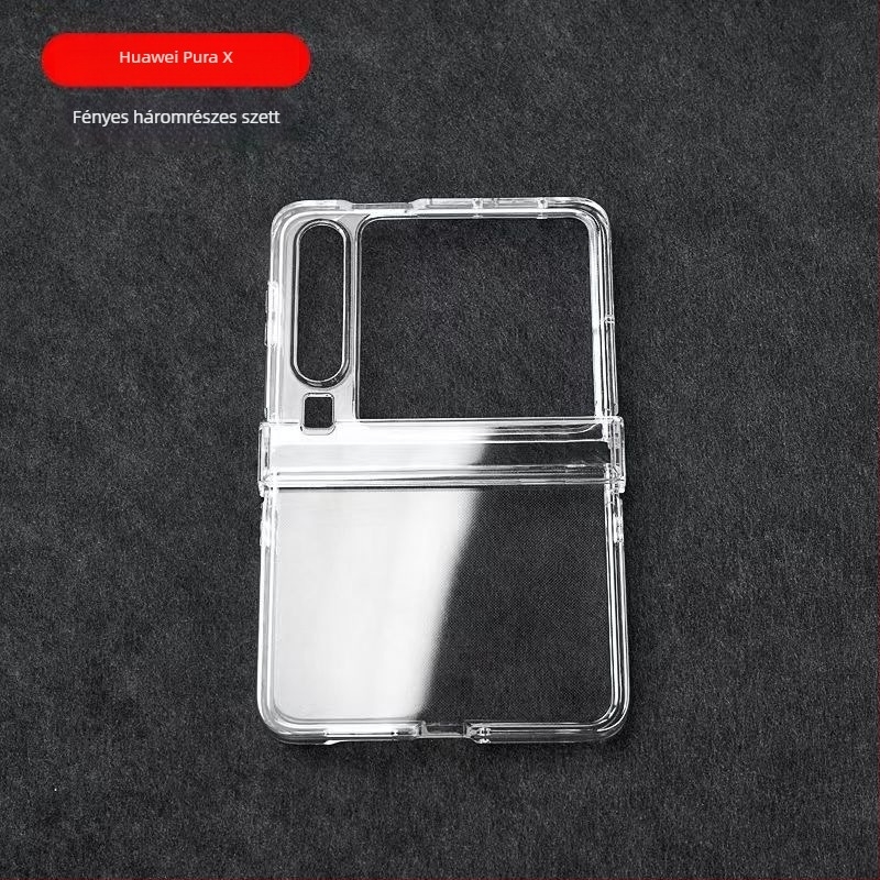 Huawei Purax telefonvédő, összecsukható kialakítás, PC anyag, forrópréses kivitel, ütésálló védelem, esztétikai megjelenés javítása