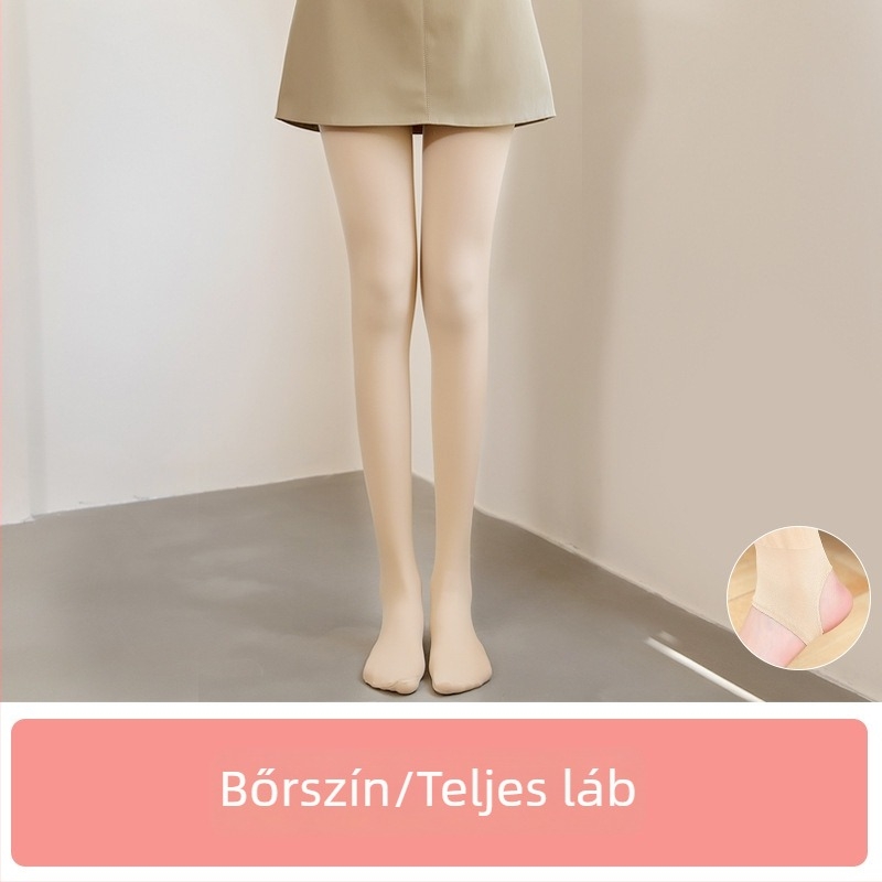 Női nylonból készült, fleece-sel bélelt, vastag téli harisnyanadrág őszi–téli szezonra