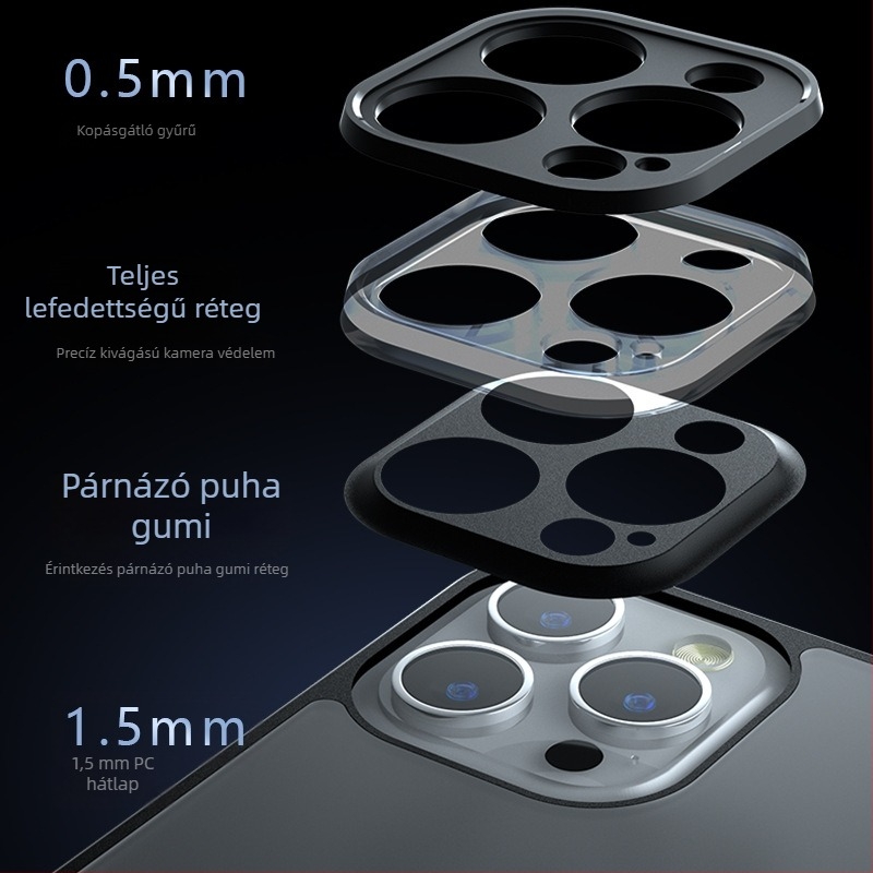 Go Boy TPU matt hátlap iPhone 15 és SE4-hez, ütésálló védelemmel