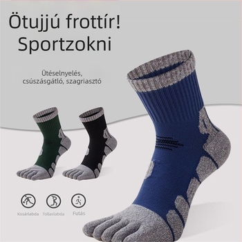 Férfi ötujjú zokni frottírtalppal, vastag, meleg és nedvszívó, téli szabadtéri használatra
