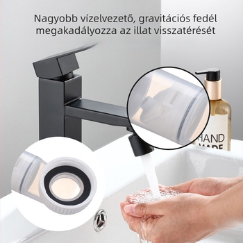 Konyhai mosogatókivonó csatlakozók – P-ív alak, Bounce típus, PP anyag, modell DL-8622E, modern minimalist stílus