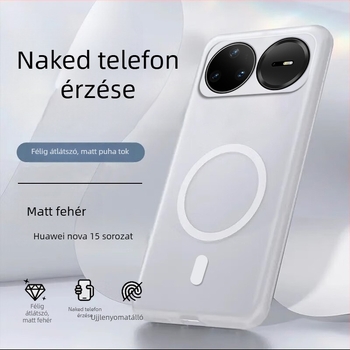 Huawei nova15 Pro TPU tok, matt homokos textúrával, mágneses rögzítés és ütésvédelmi védelem