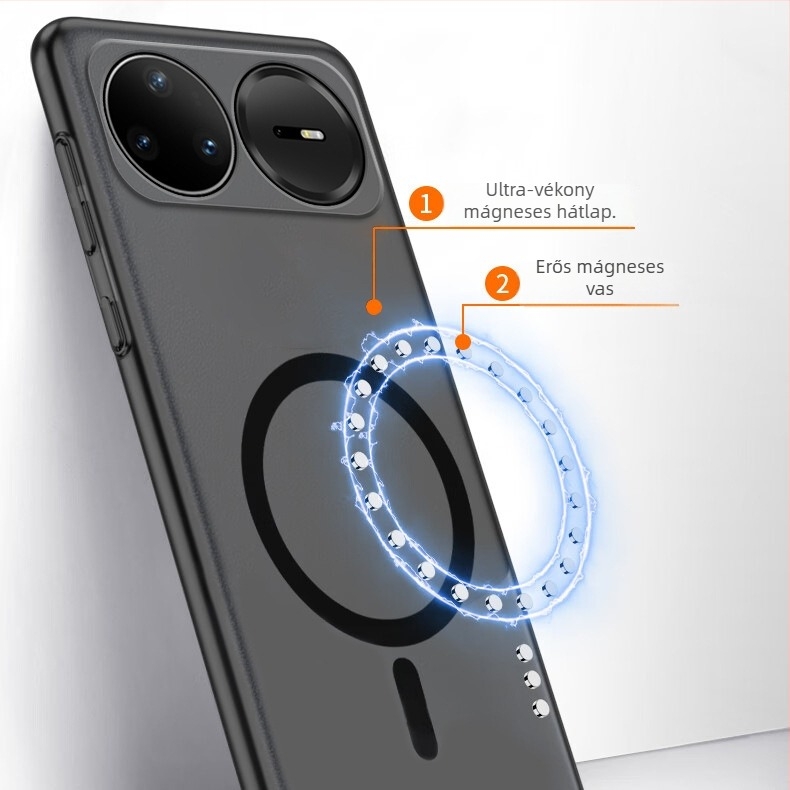 Huawei nova15 Pro TPU tok, matt homokos textúrával, mágneses rögzítés és ütésvédelmi védelem