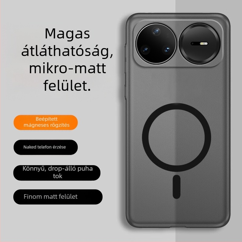 Huawei nova15 Pro TPU tok, matt homokos textúrával, mágneses rögzítés és ütésvédelmi védelem