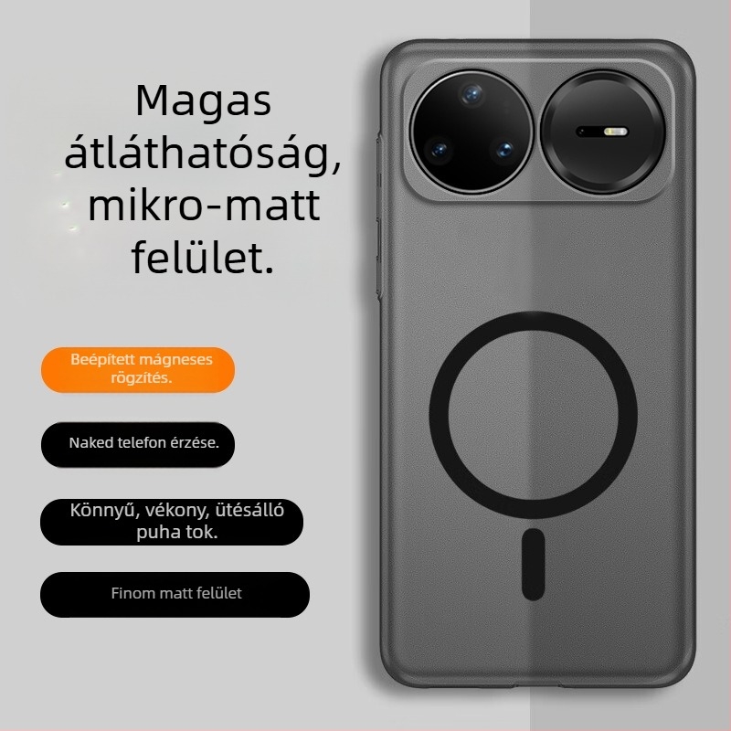 Huawei nova15 Pro TPU tok, matt homokos textúrával, mágneses rögzítés és ütésvédelmi védelem