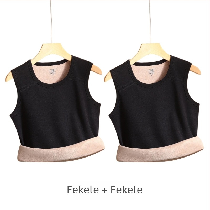 Férfi melegítő mellény kapucnival, dupla réteg, bársonyos bélés, poliészter anyag