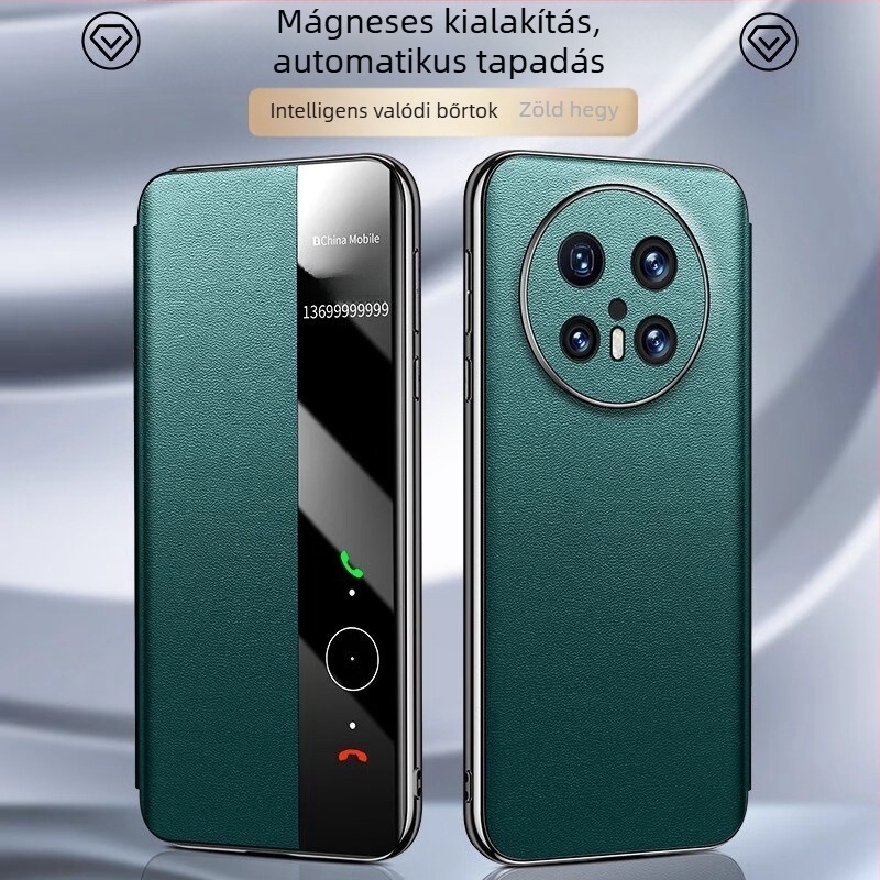 Huawei Mate70 Pro bőr mágneses flip tok