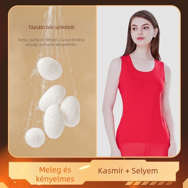 Unisex poliészter termikus mellény velúr béléssel, vastagság 251–300 g/m², kerek nyakú, pull-over stílus