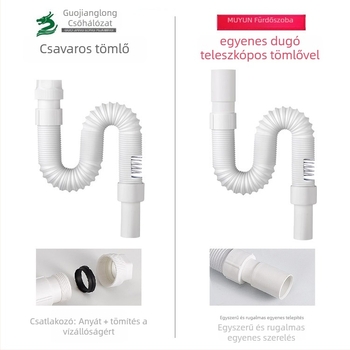 Mosdólefolyócső – teleszkópos, PE/PP anyag, Muyun márka, 0,2 kg