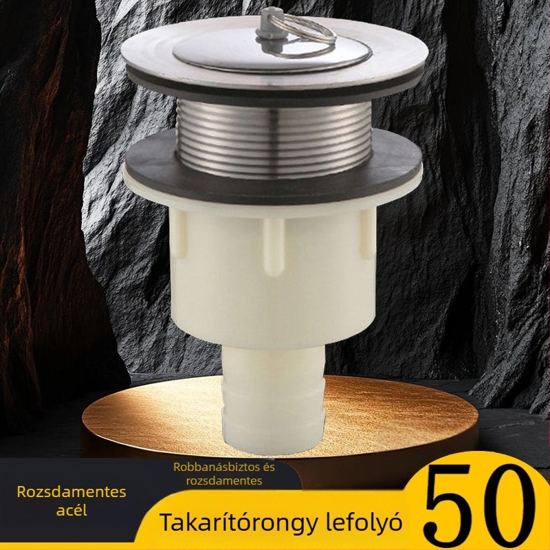 50 típusú mosogatólefolyó, rozsdamentes acél, húzható típus, modern minimalist stílus