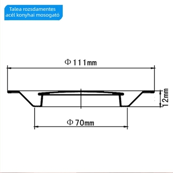 Talea konyhai mosogató lefolyószűrő, SUS304 rozsdamentes acél, modell QS142C002, új chinoiserie stílus