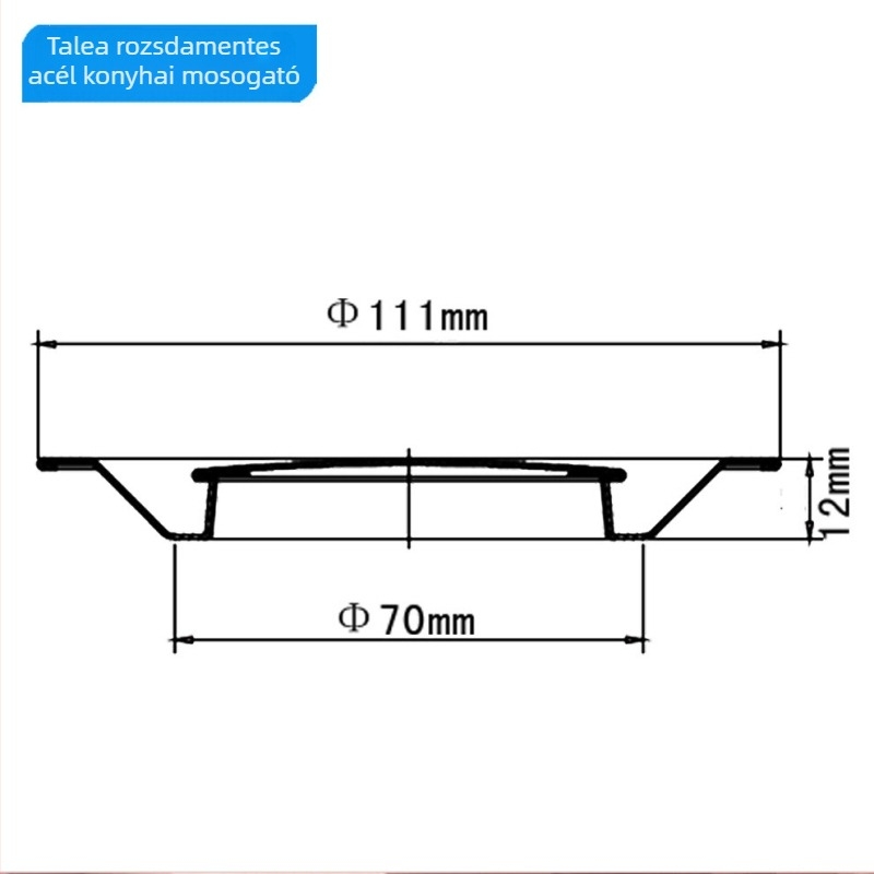 Talea konyhai mosogató lefolyószűrő, SUS304 rozsdamentes acél, modell QS142C002, új chinoiserie stílus