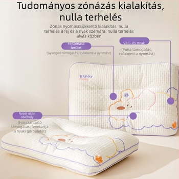 Gyerekeknek való nyaki párna - téglalap alakú, töltet: poliészter rost, huzat: poliészter, gyerekek számára, tömege 0,55–1,0 kg