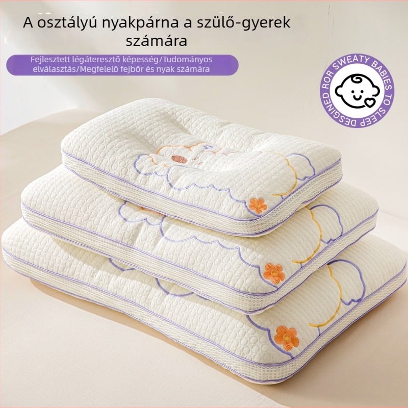 Gyerekeknek való nyaki párna - téglalap alakú, töltet: poliészter rost, huzat: poliészter, gyerekek számára, tömege 0,55–1,0 kg