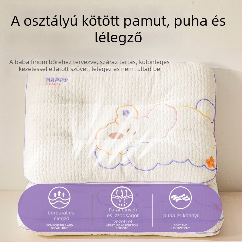 Gyerekeknek való nyaki párna - téglalap alakú, töltet: poliészter rost, huzat: poliészter, gyerekek számára, tömege 0,55–1,0 kg