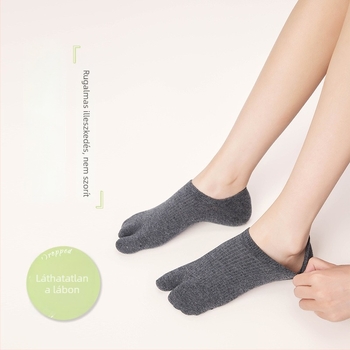 Női nyári kétujjas zokni, láthatatlan elválasztás a lábujjak között, pamut, antibakteriális és nedvszívó, egyszálas kötés