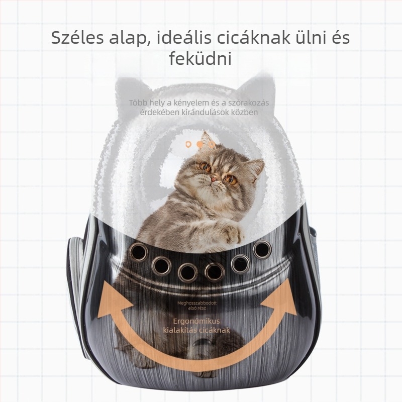 Kutyáknak és macskáknak készült hátizsák kirándulásokhoz — nylon, 55L kapacitás, közepes keménység, Suijie bag