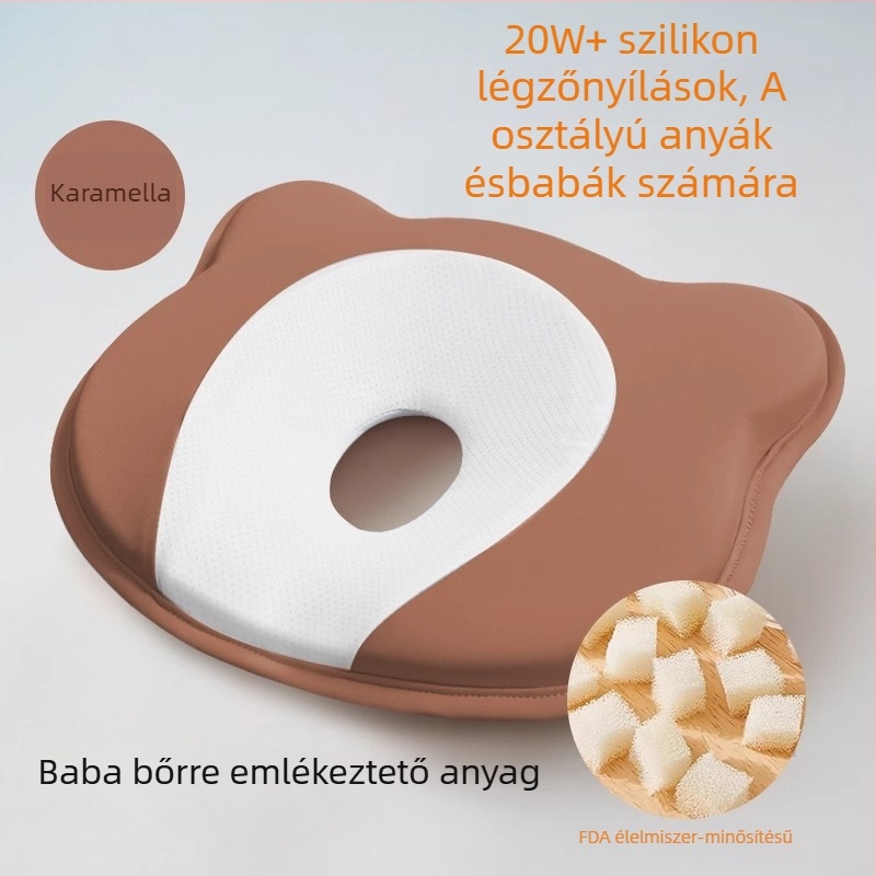 Újszülött fejformázó párna memóriahabból — a fej alakjának korrekciója, medve alakú vagy barázda alakú