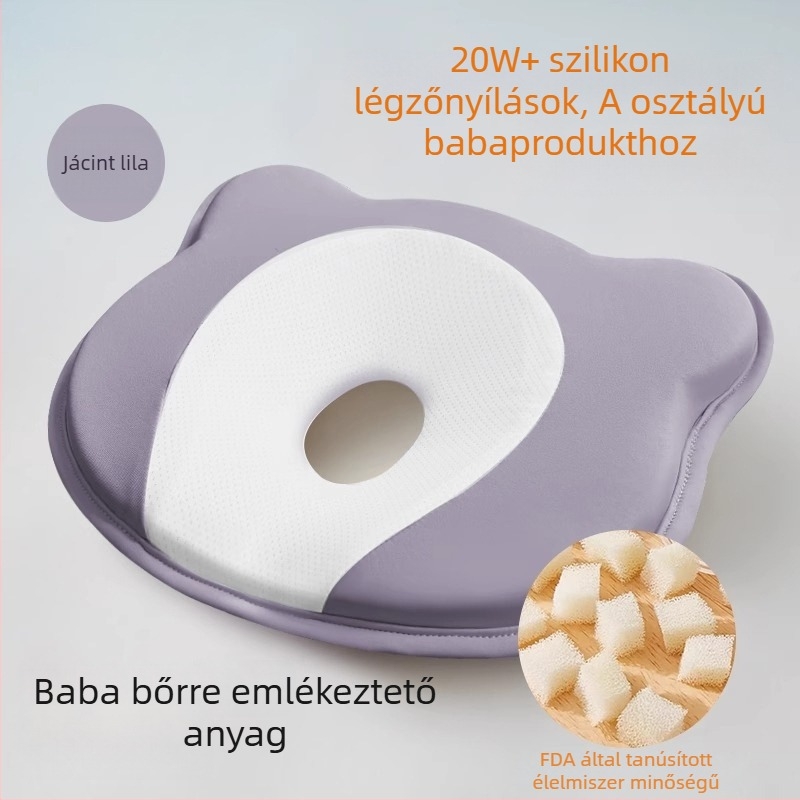 Újszülött fejformázó párna memóriahabból — a fej alakjának korrekciója, medve alakú vagy barázda alakú