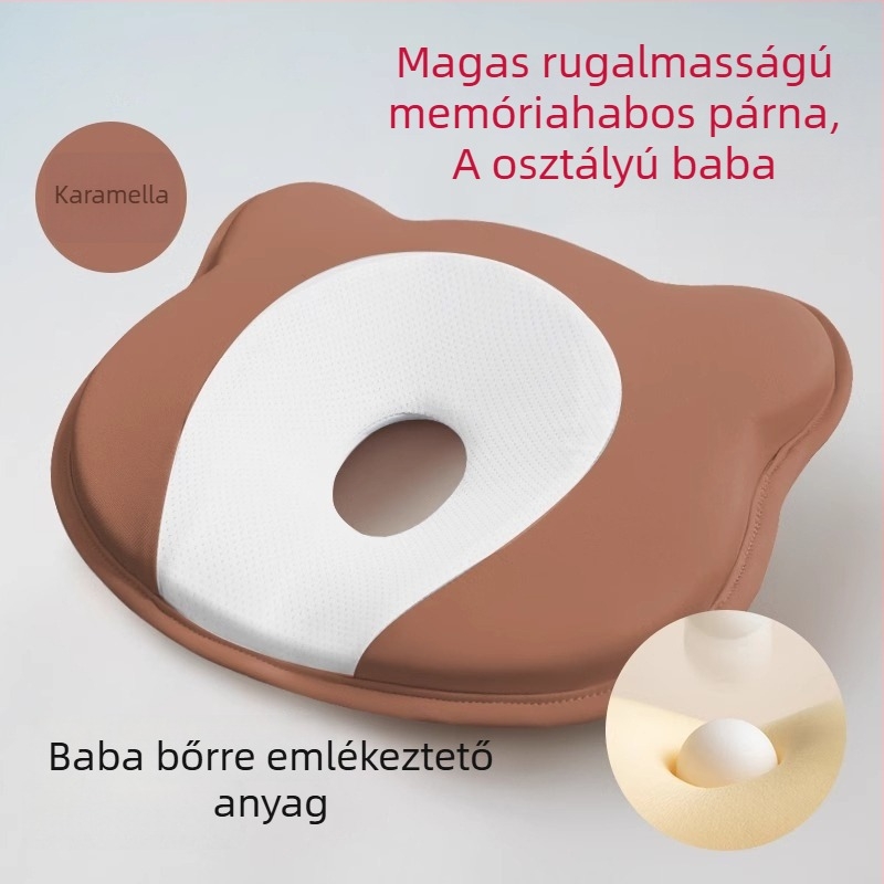 Újszülött fejformázó párna memóriahabból — a fej alakjának korrekciója, medve alakú vagy barázda alakú