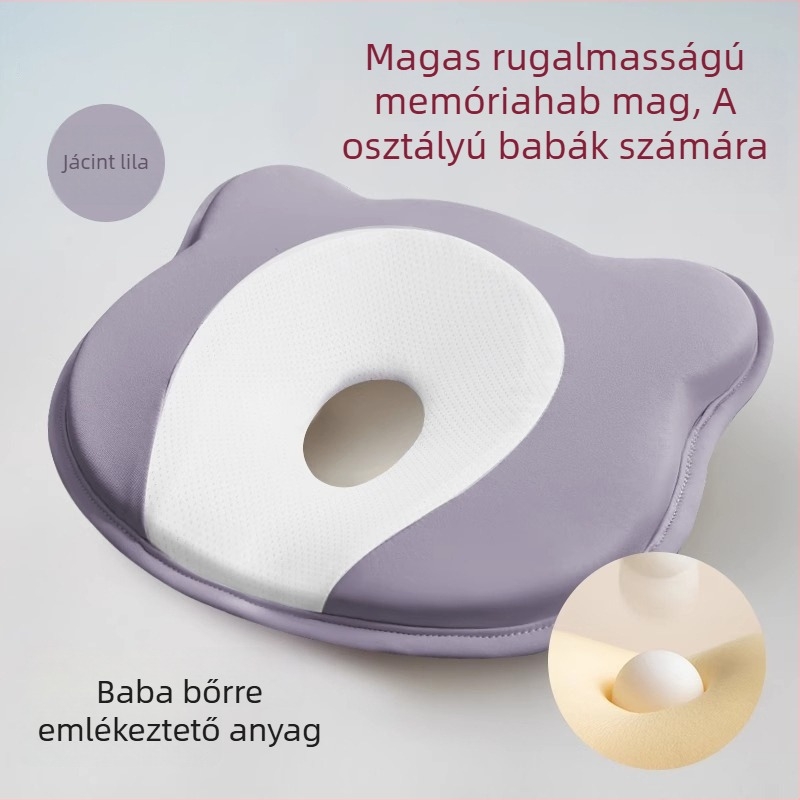 Újszülött fejformázó párna memóriahabból — a fej alakjának korrekciója, medve alakú vagy barázda alakú