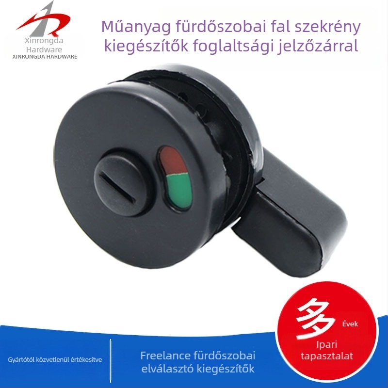 Fürdőszobai válaszfal ajtózár indikátorral, műanyag, modell SL-ST01, felület: kompressziós öntés, stílus: modern egyszerűség