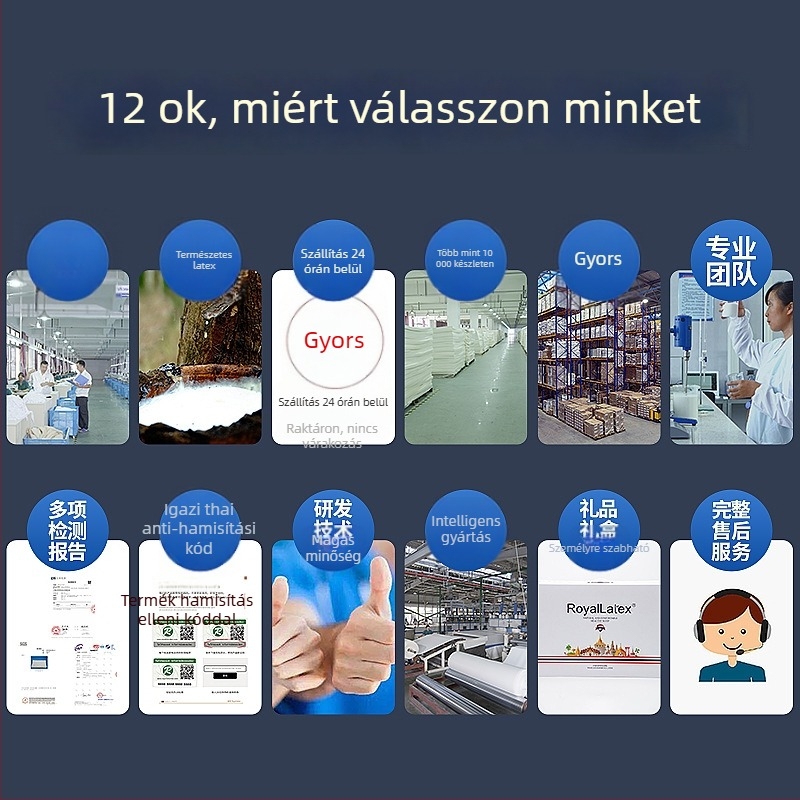 Természetes latexből készült párna otthoni használatra, téglalap alakú, nyaki támasz, felnőtteknek, kötött huzat, latex tartalom 90% feletti, magasság 10–15 cm, súly 1,5–2 kg