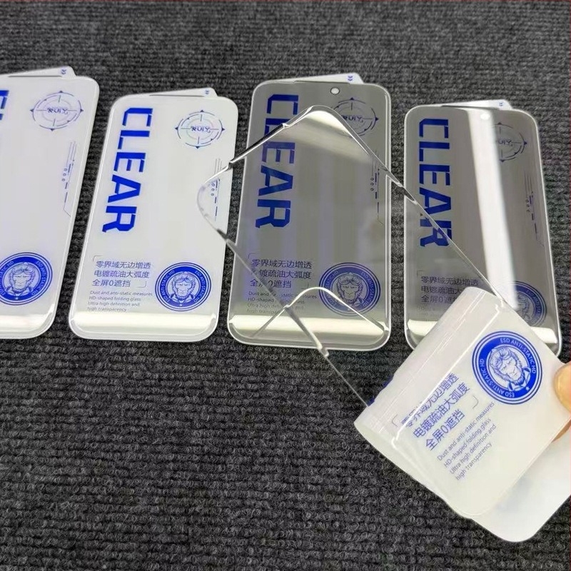 Edzett üveg kijelzővédő iPhone 16 Pro Max-hoz – keret nélküli, ultra-kanyargó dizájn, teljes átláthatóság, ujjlenyomat-mentes, porálló, ütésálló.