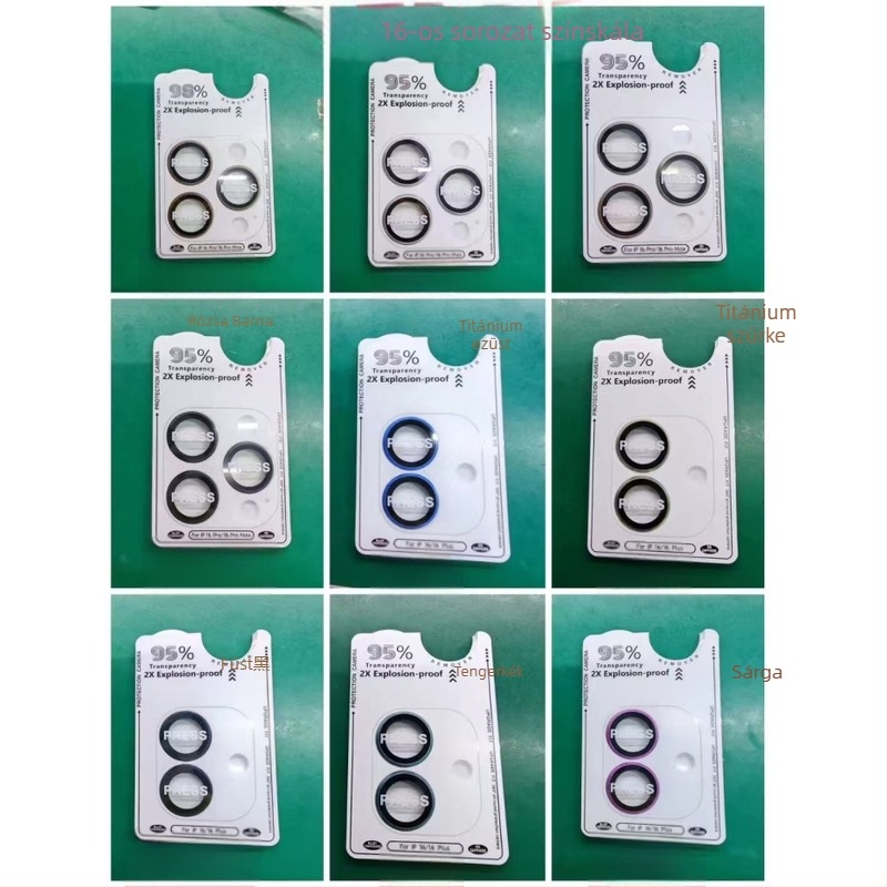 Tempered üveg lencsevédő iPhone 11–14 Pro/Max készülékhez (HD, robbanásbiztos, porálló, ujjlenyomat-mentes, ütésálló)