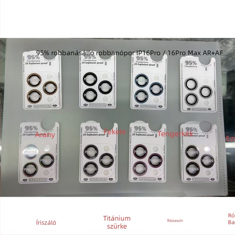 Tempered üveg lencsevédő iPhone 11–14 Pro/Max készülékhez (HD, robbanásbiztos, porálló, ujjlenyomat-mentes, ütésálló)