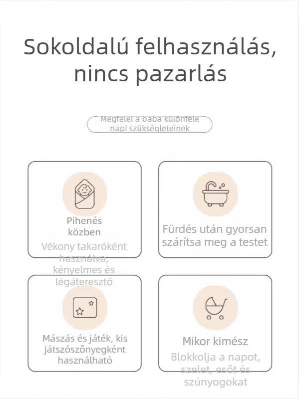100% pamutból készült újszülött swaddle takaró, egész éves használatra, sétákhoz tavasszal és ősszel, A osztályú biztonság