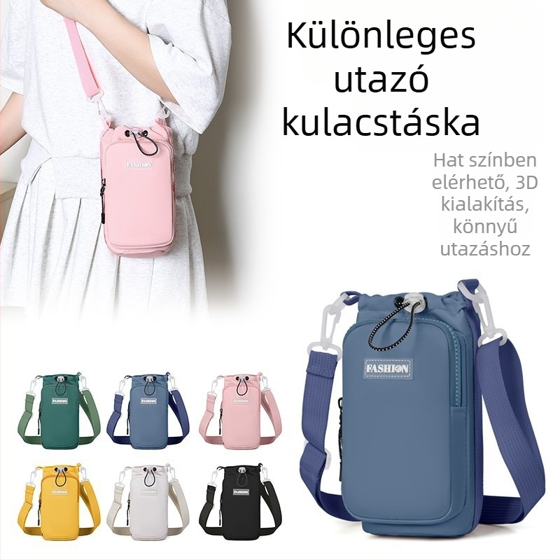 Nylon palacktáska függőleges négyszögletes formával, cipzáras nyitás, poliészter bélés és belső ID zseb