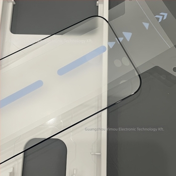 iPhone 17 Pro/Max előlapi edzett üveg kijelzővédő, 3D görbült él, anti-ujjlenyomat, porálló, HD minőség.