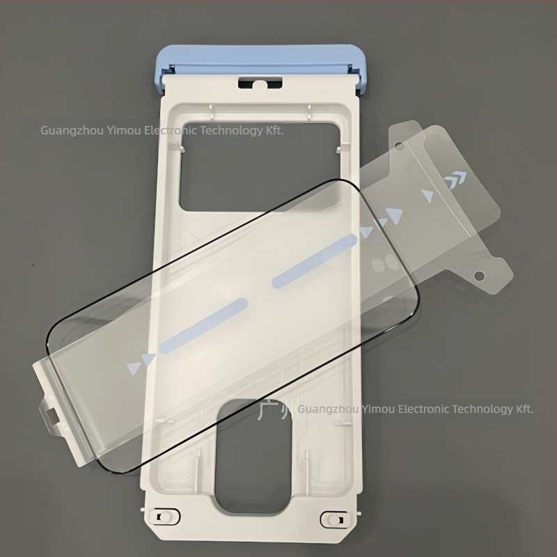 iPhone 17 Pro/Max előlapi edzett üveg kijelzővédő, 3D görbült él, anti-ujjlenyomat, porálló, HD minőség.
