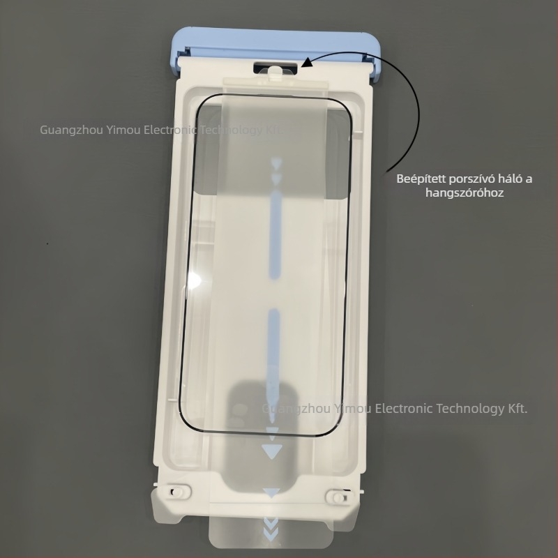 iPhone 17 Pro/Max előlapi edzett üveg kijelzővédő, 3D görbült él, anti-ujjlenyomat, porálló, HD minőség.